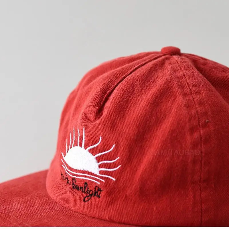 Casquette de baseball à visière plate mignonne pour femmes, hommes et adolescents, avec broderie « Sunrise », casquettes d'été et chapeaux de soleil