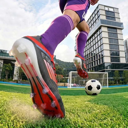 Chaussures de football pour hommes, crampons pour terrain synthétique, antidérapantes, résistantes à l'usure, respirantes, légères, pour entraînement sur gazon artificiel en extérieur.