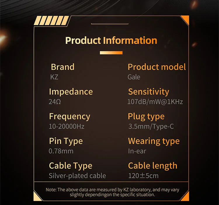 Auriculares IEM Gaming KZ Gale – Monitores In-Ear HiFi com driver superlinear e cabo de 2 pinos destacável banhado a prata