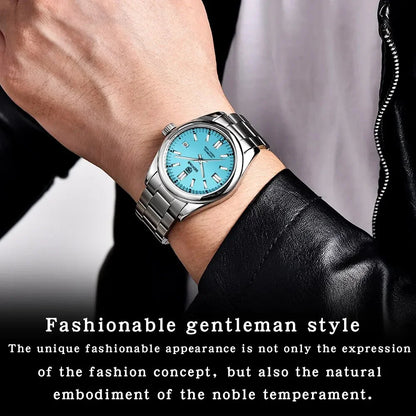 BENYAR 39mm Automatic Mechanical Watch Seagull Movt Men Stainless Steel 100M Waterproof Clock BWG-9 Luminous Reloj Hombre