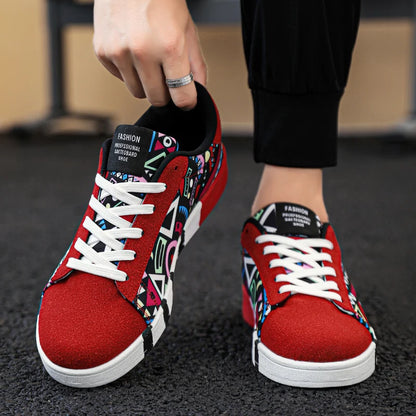YRZL skateboard shoes for men, canvas sneakers, casual breathable walking shoes, lightweight flat shoes, street trend sport shoe