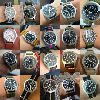 Militado ML05 Military Watch VH31 Sweep Movement Domed Sapphire Crystal Wristwatch High Clear AR Coating 38mm Vintage Watches