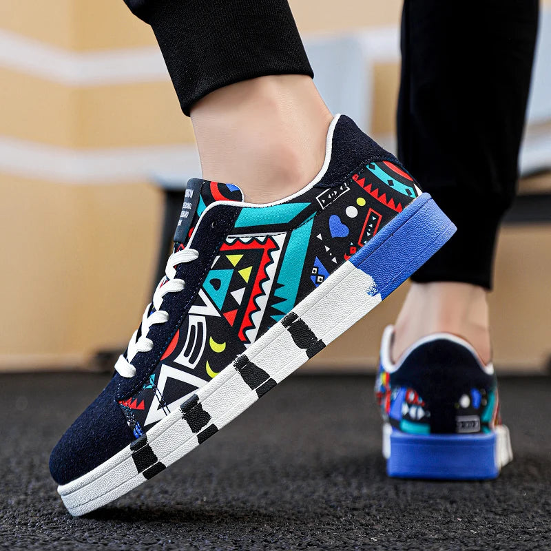 YRZL skateboard shoes for men, canvas sneakers, casual breathable walking shoes, lightweight flat shoes, street trend sport shoe