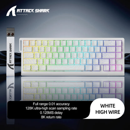 ATTACK SHARK X68HE Magnetic Switch Gaming Keyboard 8KHz Rapid Trigger Mechanical Keyboard | FREEWOLF F68/F68 Pro Wired & Wireless Magnetic Gaming Keyboard