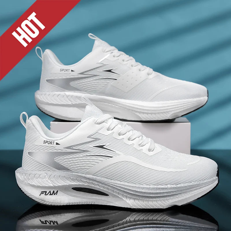 Nuove scarpe da running con piastra in carbonio per maratona, da uomo e donna, sportive, traspiranti, leggere, comode, antiscivolo e casual