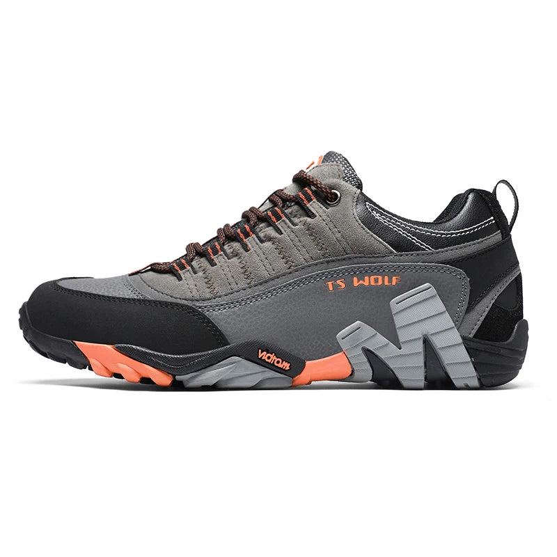 Sapatos de Trekking para Homem Outdoor Lover, Impermeáveis, Botas de Caminhada de Montanha em Couro Genuíno, Sapatos Táticos de Caça Woodland