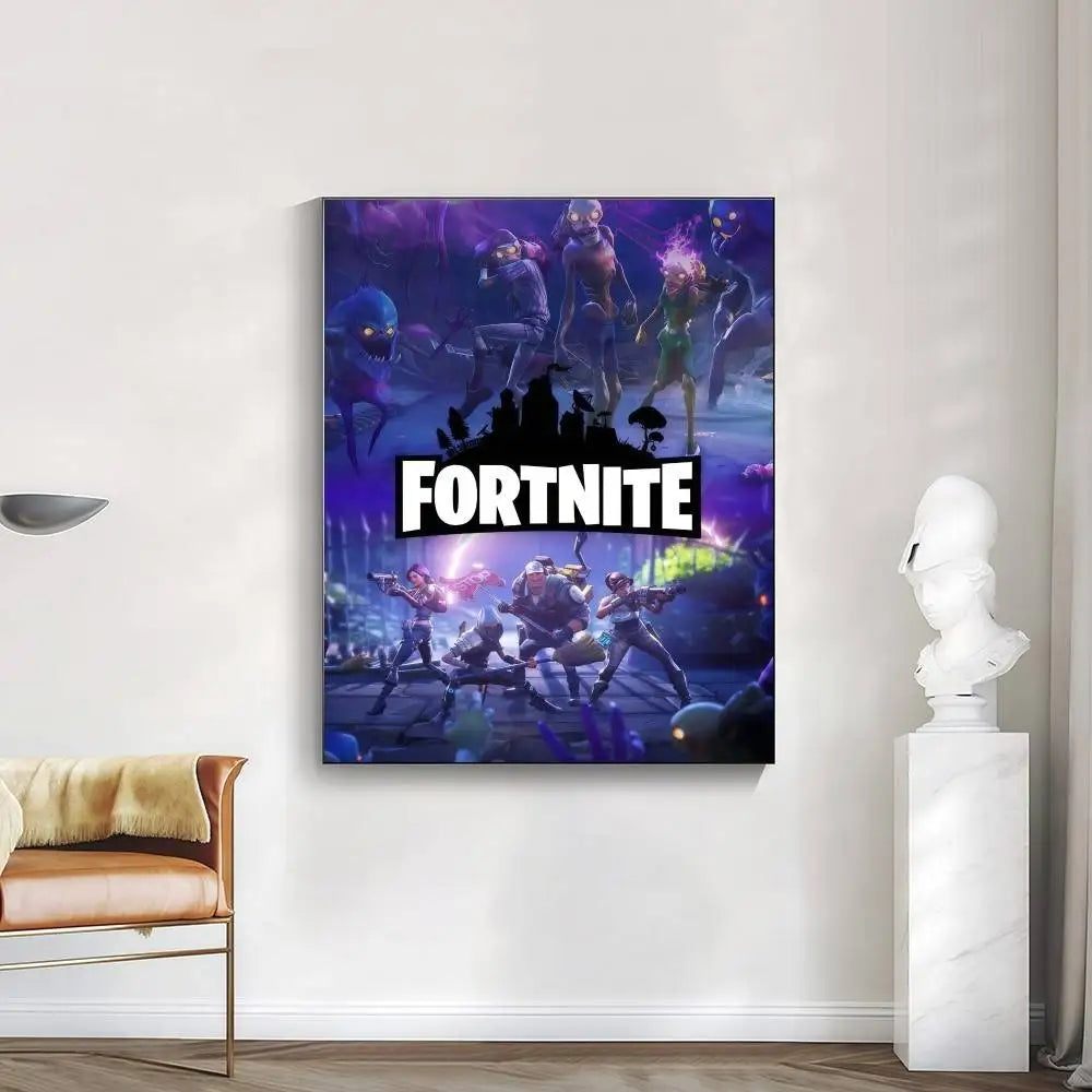 Autocolante poster F-FORTNITE cool em alta definição, ideal para valorizar as paredes da casa e do quarto, disponível em diversos estilos.