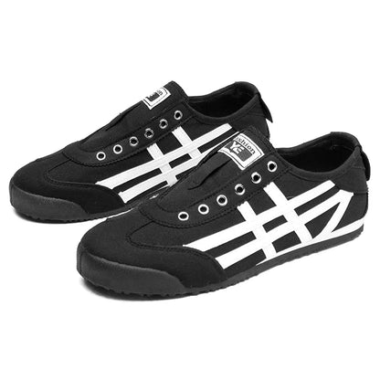 Sapatilhas clássicas de corrida para homem com atacadores, sola plana, calçado desportivo de sola macia para caminhada e ginásio, respiráveis, casuais para casal, em lona, estilo ténis
