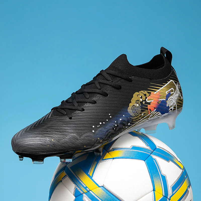 New Men's Soccer Shoes FG Non-Slip Long Spikes Football Boots Soccer Cleats Training Shoes Match Ultralight Outdoor Drop Shipping