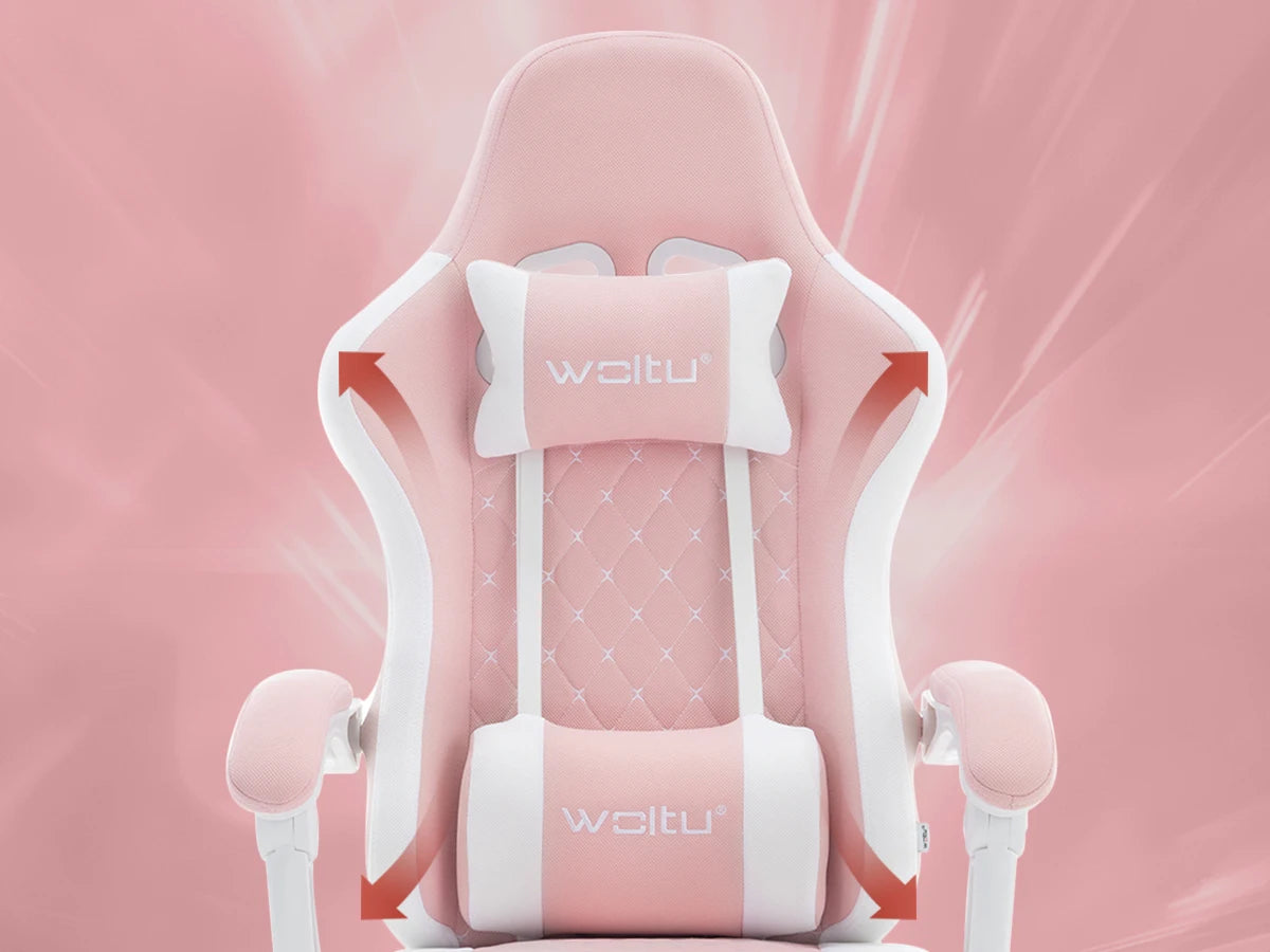 WOLTU Massage Gaming Chair Ergonomic Gamer Chair with Footrest, Lumbar Support, Adjustable Headrest, Swivel Computer Office Chair