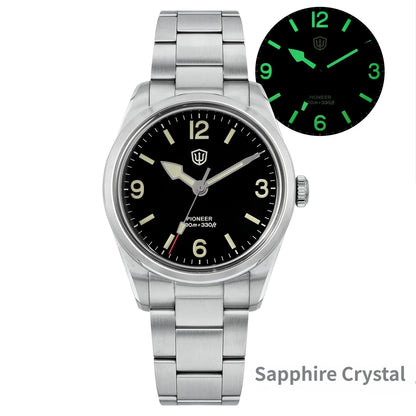 Watchdives WD1960S V2 36.5mm Men’s Quartz Watch VH31 Sweep-Seconds Movement  Sapphire Crystal BGW9/C3 Luminous  Watch for Men