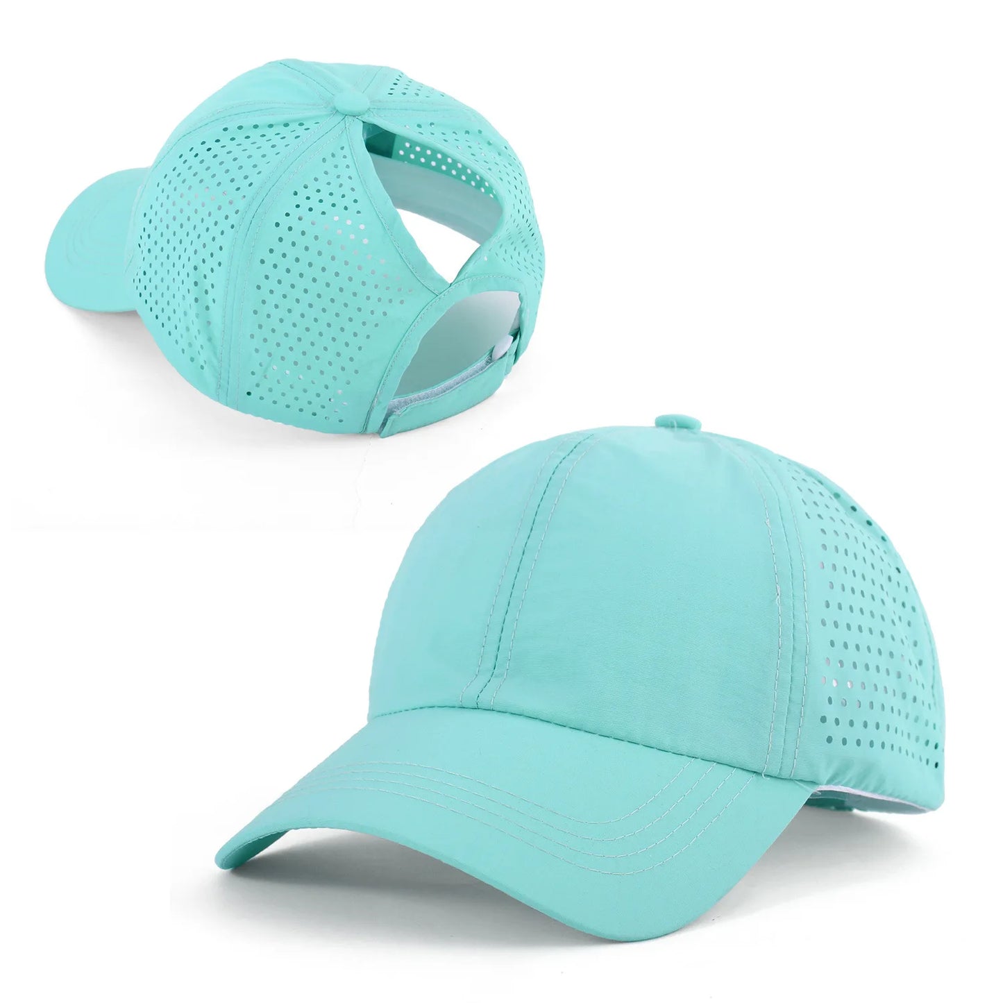 Quick Drying Tongue Hat Women Mesh Breathable Hat Men Summer UV Protection Stay Cool Stylish Adjustable Ponytail Hat