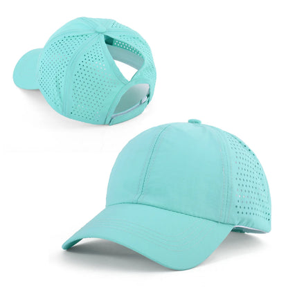 Quick Drying Tongue Hat Women Mesh Breathable Hat Men Summer UV Protection Stay Cool Stylish Adjustable Ponytail Hat