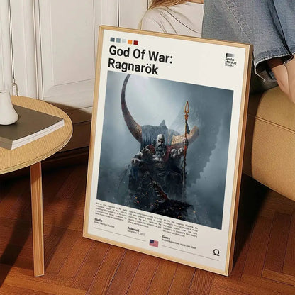 Pop Game God Of War Ragnarok Good Quality Prints And Poster Wall Art For Study Living Room Decor Unique Home Decoration Picture