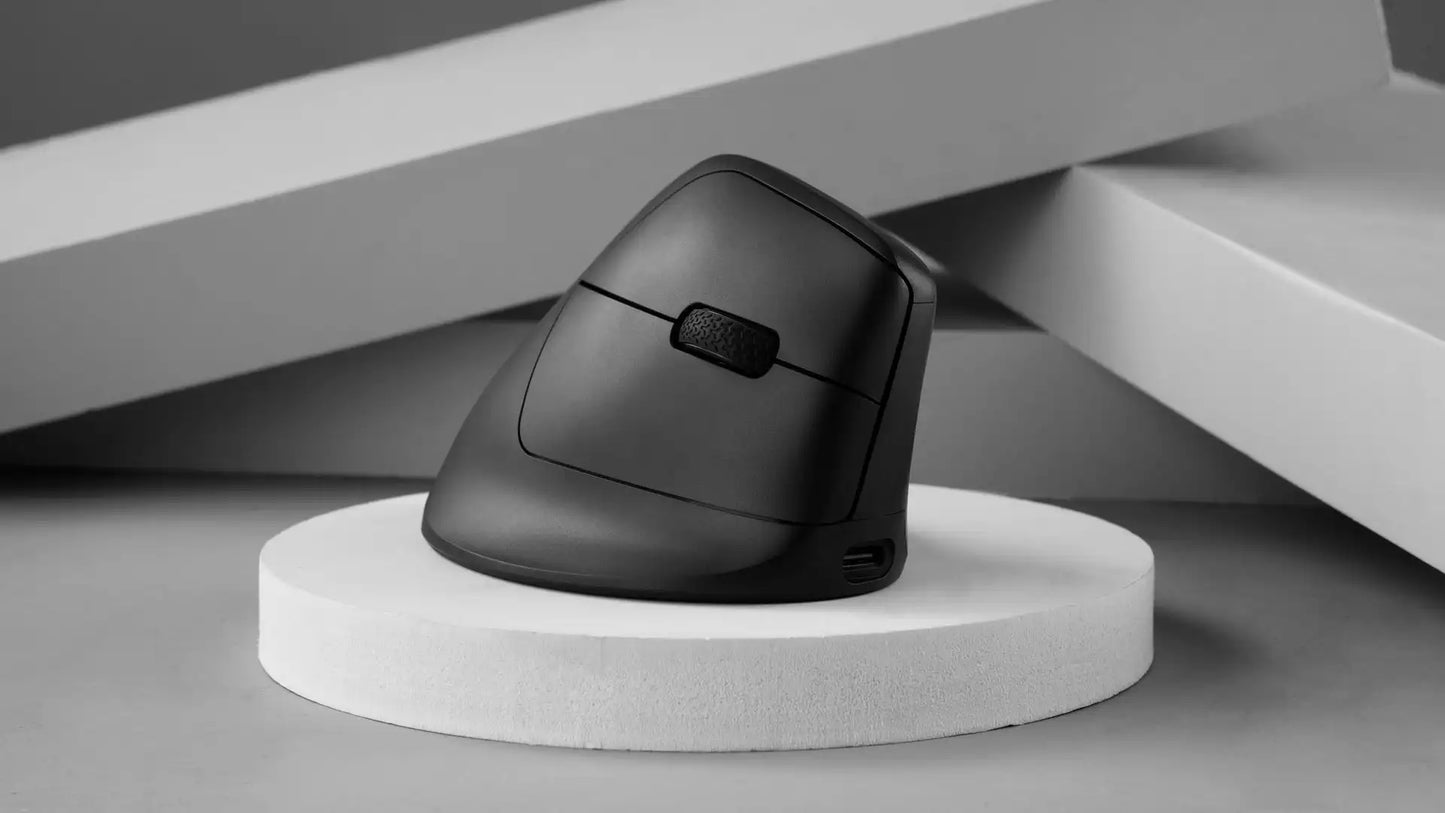 Rato Ergonómico Sem Fios Keychron M5 Ótico com Taxa de Polling 8K, 2.4GHz e Bluetooth, USB Type-C, Sensor 3950