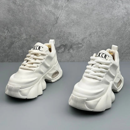Plus Size Men's 2026 New Dad Sneakers Thick Platform Sole Fashion Versatile Casual Athletic Shoes Trendy Comfortable Daily Shoes