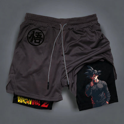 Dragon Ball Summer Son Goku Men's Bot Fitness 2026 Double-Layer Replica Two-Piece Loose-Fit Training Running Shorts Casual Pants