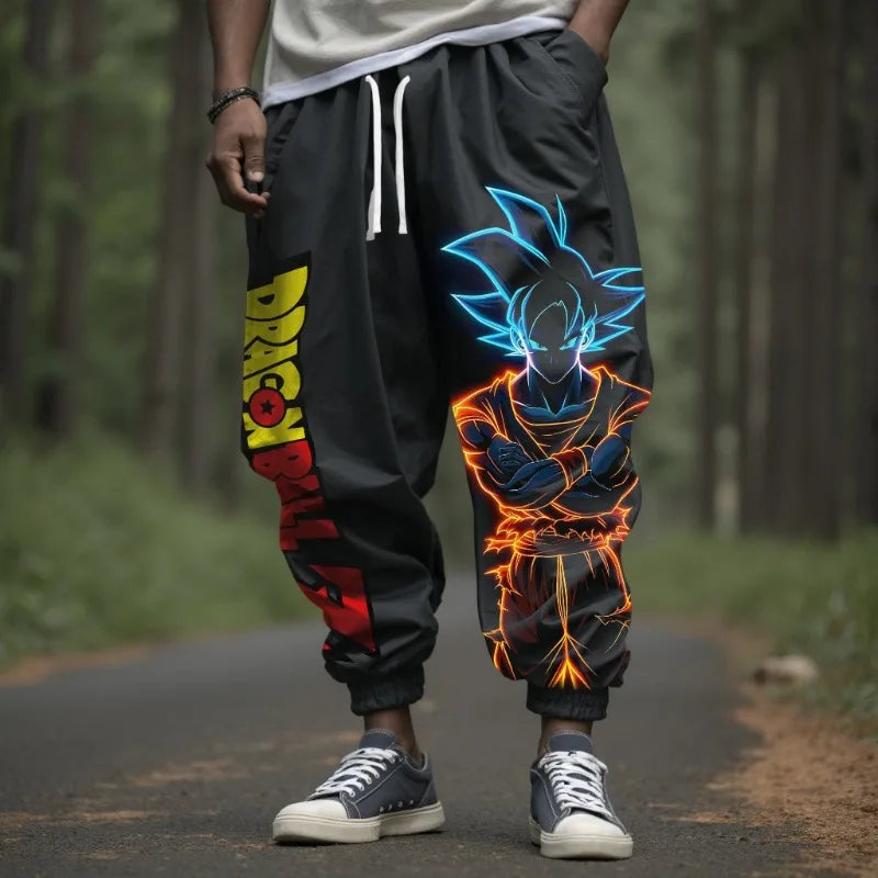 2026 Trendy Men's Summer Sweatpants Japanese Anime Dragon Ball Z Majin Buu Graphic Pants Harajuku Y2k Streetwear Outdoor Leggings