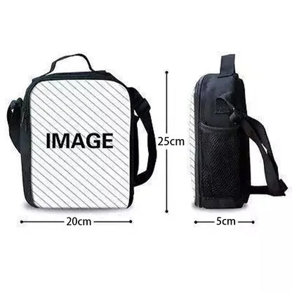 Popular Game Fortnite Child Insulated Large Capacity Bag for Boys and Girls Student Outdoor Reusable Thermal Cooler Lunch Box