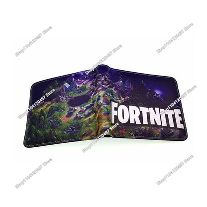Carteras Fortnites para niños, monedero Anime Fortress Night, tarjetero de dibujos animados, bolso corto de cuero, cartera plegable de moda, regalo para niños
