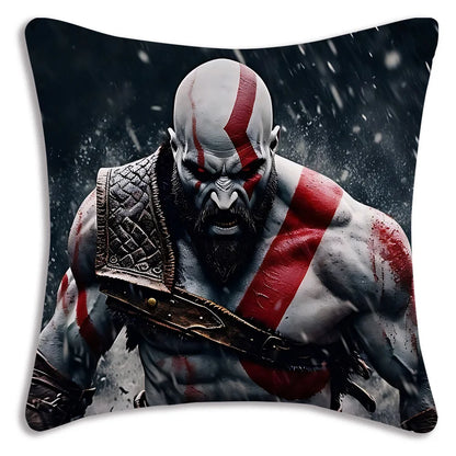 Pillow Covers Cartoon Game G-God of War R-Ragnaroks Sofa Decorative Home Double-sided Printing Short Plush Cute Cushion Cover