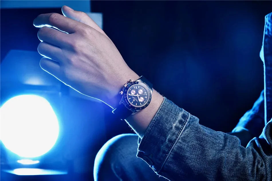 Nuevo original PAGANI DESIGN PD-1664 reloj de pulsera de lujo para hombre con movimiento de cuarzo japonés VK63, cristal de zafiro, cronógrafo impermeable dorado