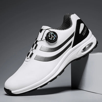 Zapatillas de golf para hombre con cámara de aire, deportivas para correr y conducir, transpirables, ligeras, cómodas, atléticas, antideslizantes y giratorias