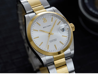 Baltany Men Automatic Watch 36MM Mechaical Wristwatch Bubble Sapphire 10ATM Waterproof C3 Luminous NH35
