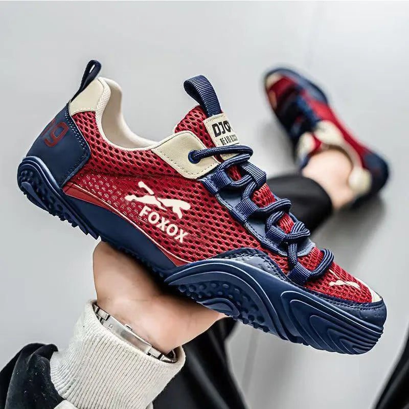 Scarpe da running da uomo traspiranti con tomaia leggera in mesh, suola morbida e confortevole, sneakers sportive casual, calzature estive di tendenza