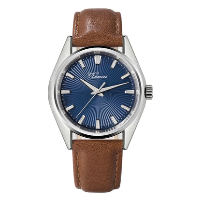 Chameri GS05 40mm Men Quartz Watch VH31 Sweep Second Movement Watches Sapphire Waterproof 100m Stainless Steel Wristwatch