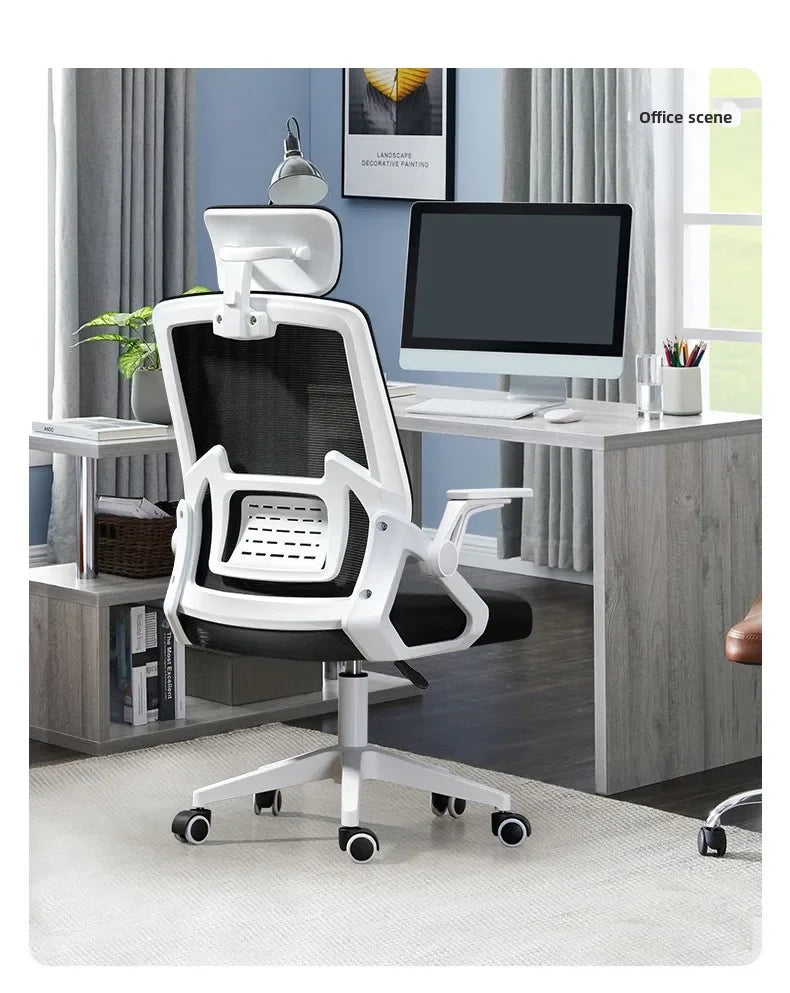 Chaise de jeu ergonomique, chaise d'ordinateur pour petits espaces, siège réglable en hauteur, confort pour la maison et le bureau, grand soutien dorsal, dossier en maille, meilleure chaise de jeu