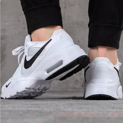 Nike's New Air-Cushioned Shock-Absorbing Hiking and Fitness Running Shoes for Men, Lightweight and Comfortable with Layered Upper Design, Suitable for Daily Wear and Sports. Air Max Fusion Stylish Versatile White Retro-Style