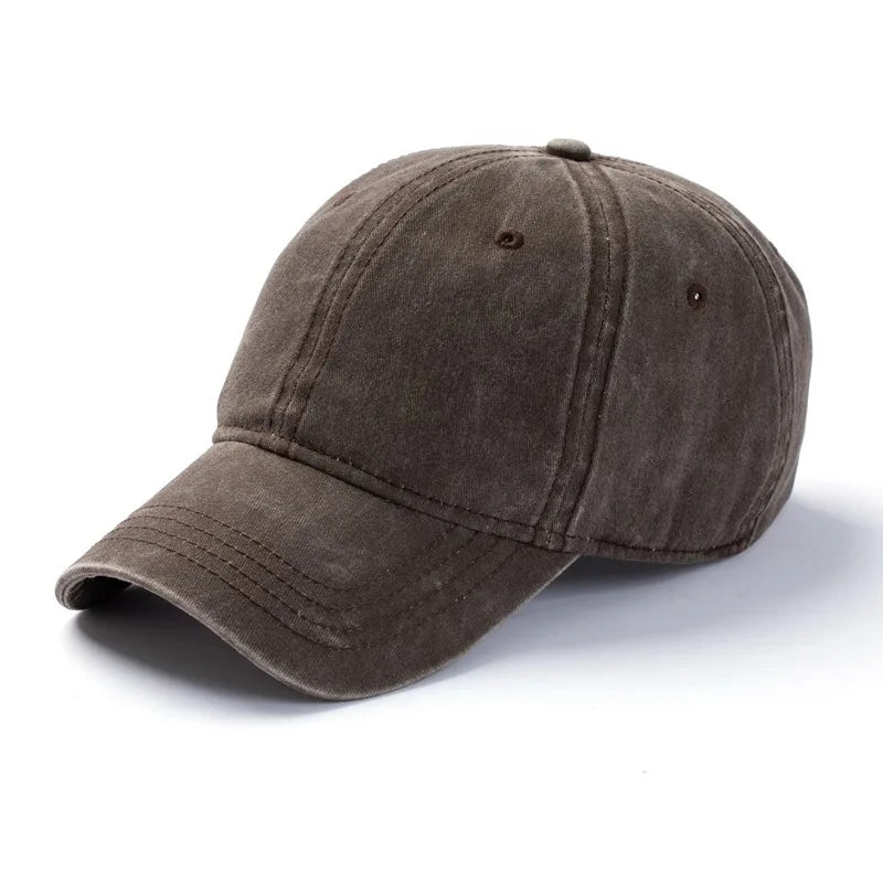 Men Women 53-56cm 56-59cm 60-63cm Vintage Unstructured Baseball Cap Washed Cotton Adjustable Cap for Big/ Small Head and Kids