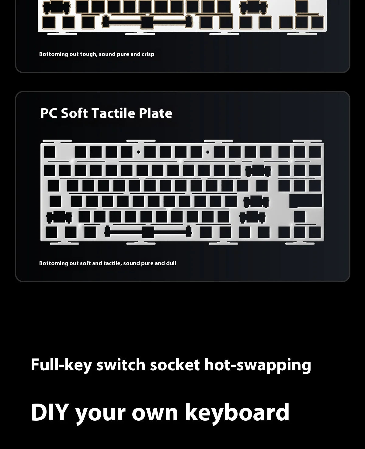 AULA F87 Pro V2 Mechanical Keyboard 3-modes Wireless 12000mAh Long Battery Life Hot-Swap RGB Custom E-Sports Keyboard PC Gaming