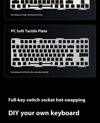 AULA F87 Pro V2 Mechanical Keyboard 3-modes Wireless 12000mAh Long Battery Life Hot-Swap RGB Custom E-Sports Keyboard PC Gaming