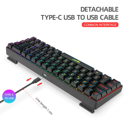Offerta imperdibile! Tastiera gaming cablata spagnola a 69 tasti con retroilluminazione RGB, design compatto 68%, un accessorio indispensabile per professionisti e gamer