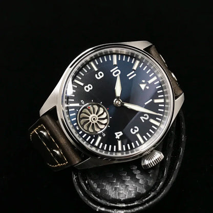 Hruodland 2025 Neue mechanische Herrenuhr Seagull ST3620 Retro-Pilot 43MM BGW-9 Leuchtend Saphirglas Turbine Reloj Hombre