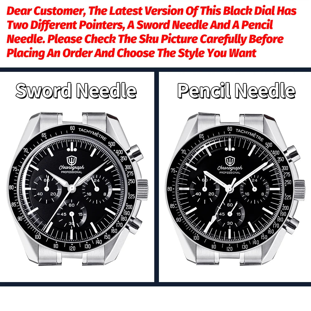 Relógio Masculino Watchdives New Wd1863 Quartz VK63 Chronograph, Safira Abaulada, Impermeável, 39Mm, Aço, Marca Premium, Luxo Business