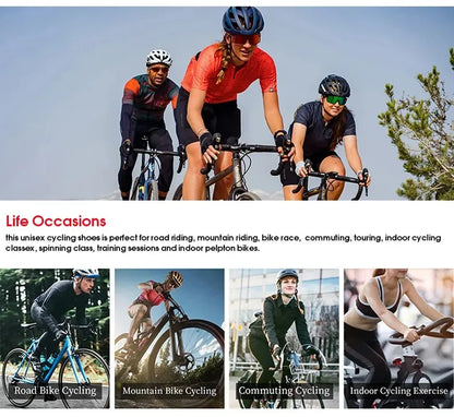 Men's Non-Locking Mountain Bike Shoes Without Cleats Road Bicycle RB Speed Non-Cleat Cycling Shoes Sneakers Flat Pedal MTB Women