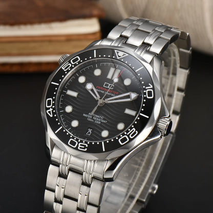 DWAYNE CAMPBELL Top Luxury NH35 Men's Automatic Mechanical Watch Ceramic Bezel Waterproof Classic Business Wristwatch