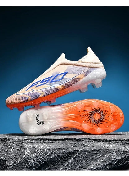 Nouvelles chaussures de football pour hommes, chaussures de match en extérieur, baskets de soccer, chaussures montantes de haute qualité, crampons antidérapants pour futsal et terrain synthétique, meilleures ventes