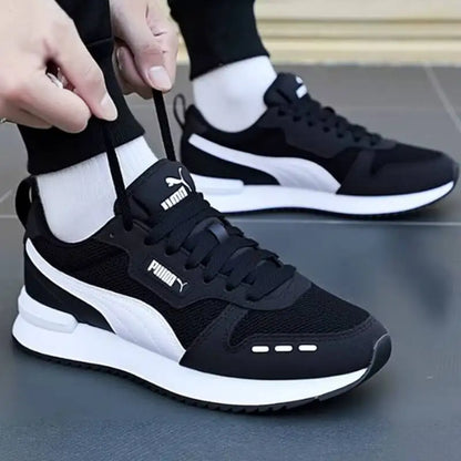 Puma 373117-01 – baskets décontractées rétro unisexes, noires et blanches, chaussures de marche respirantes en maille légère pour la rue et l'extérieur au quotidien