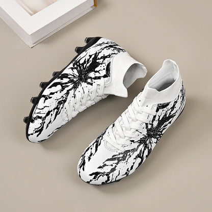 Chaussures de football AG FG ultra légères, tissu PU anti-transpiration, semelle en TPU résistante à l'usure, coupe ajustée, unisexe, baskets d'entraînement pour terrain naturel