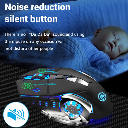 Wireless Bluetooth Mouse 2.4G USB Mecha Gaming Mouse Rechargeable Silent Backlight Mice Ergonomic Office Mice Game Accessories