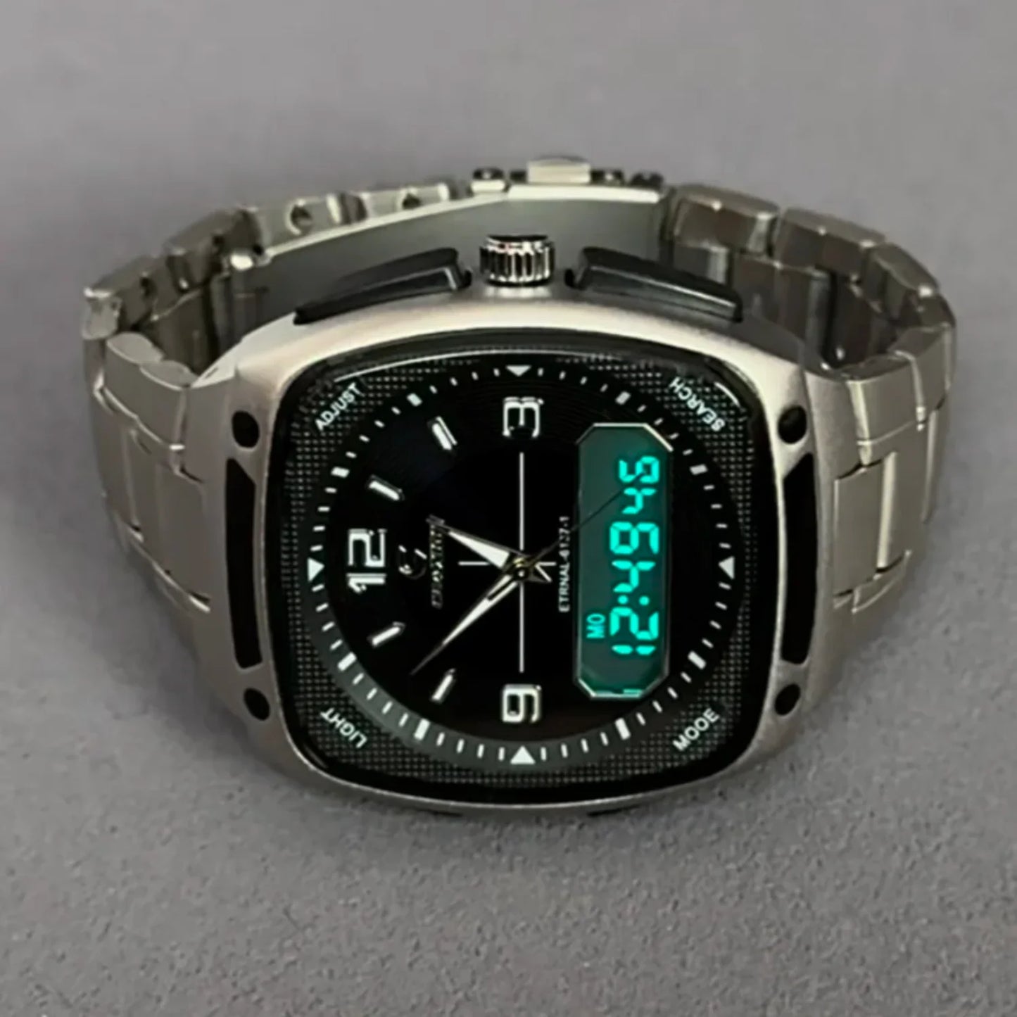 Creative Digital Display Square Quartz Watch Men with Large Dial High-end Luminous Fashion Style Gift Men's Watches Alarm Clock