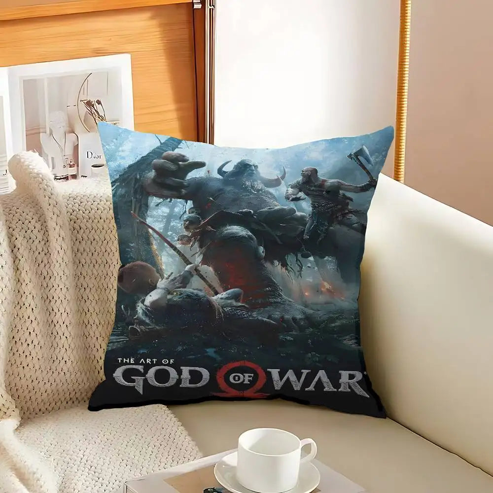 God of War Ragnarok 2022 Cushion Cover Polyester Sofa Cushions Decorative Throw Pillows Home Decoration Pillowcover