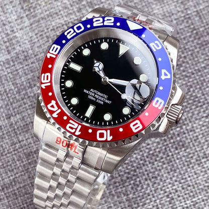Orologio da uomo automatico 200m impermeabile Miyota8215, orologio subacqueo 40mm con movimento meccanico, luminoso, cinturino Jubilee e fibbia Glide Lock