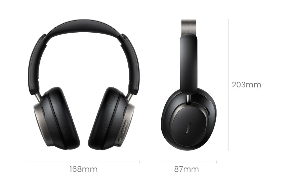 Auriculares inalámbricos UGREEN Studio Pro con ANC de 48dB – Auriculares circumaurales Bluetooth 6.0 Hi-Res LDAC con 120H de autonomía
