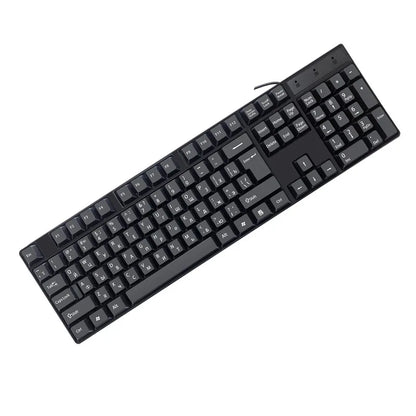Keycap con lettere spagnole, francesi, russe e arabe per tastiera gaming USB cablata 104 tasti per computer