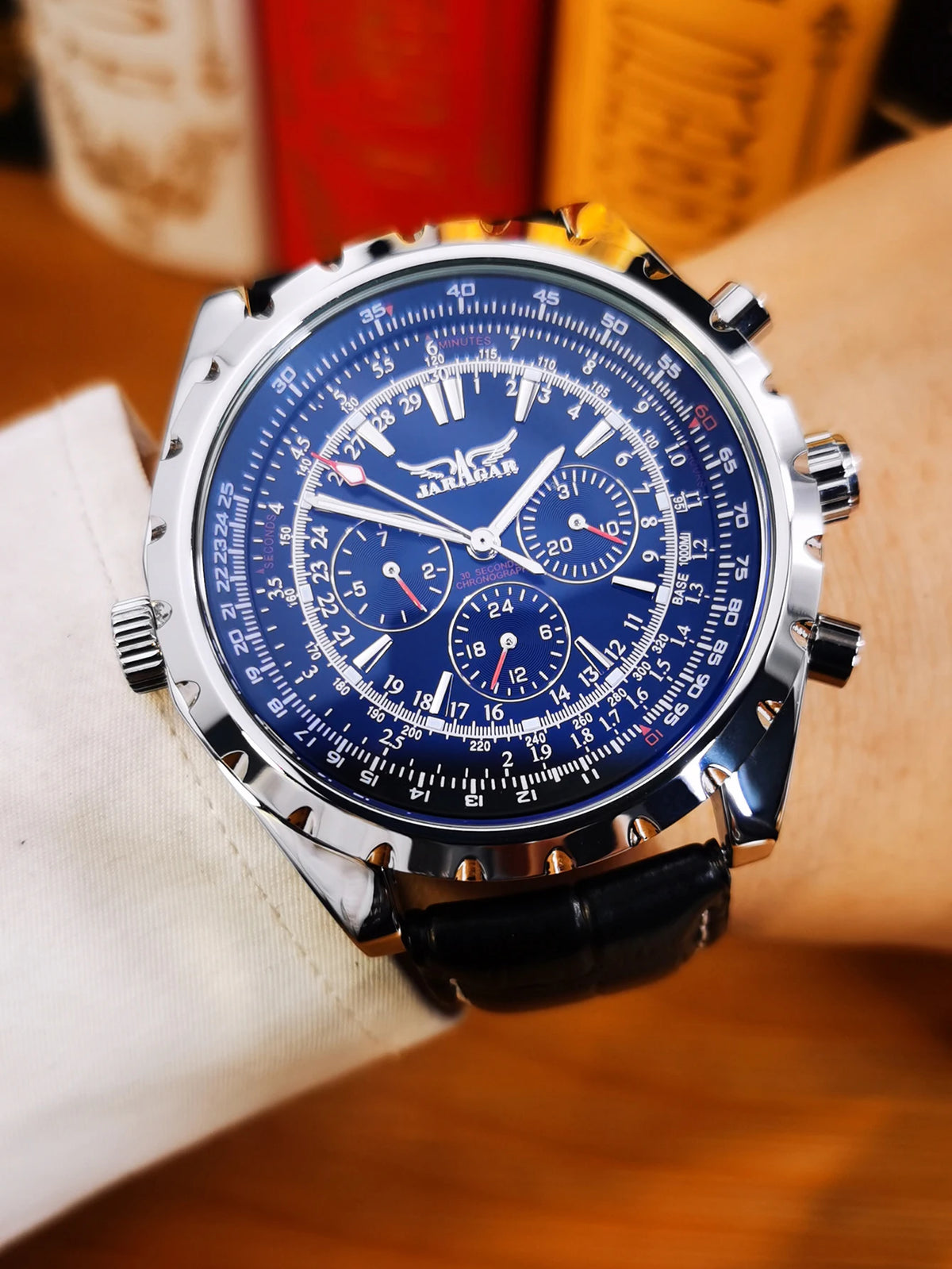 JARAGAR 212 Reloj mecánico automático para hombre, de estilo moderno y ejecutivo, de lujo, con calendario semanal, reloj para hombre, regalo premium, Reloj Hombre